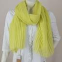 Sommerschal A-Zone Plissee Design Tuch Schal Farbe gelb