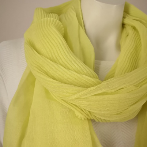 Sommerschal A-Zone Plissee Design Tuch Schal Farbe gelb