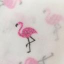 Ein pinkfarbener Glitzer-Flamingos