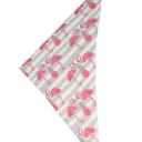Zwillingsherz Dreieckstuch Flamingo Ananas Glitzerstein Streifen Hellgrau Weiß