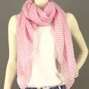 Tuch Sommerschal Loop Streublümchen weiß pink beige mit Seide und Baumwolle