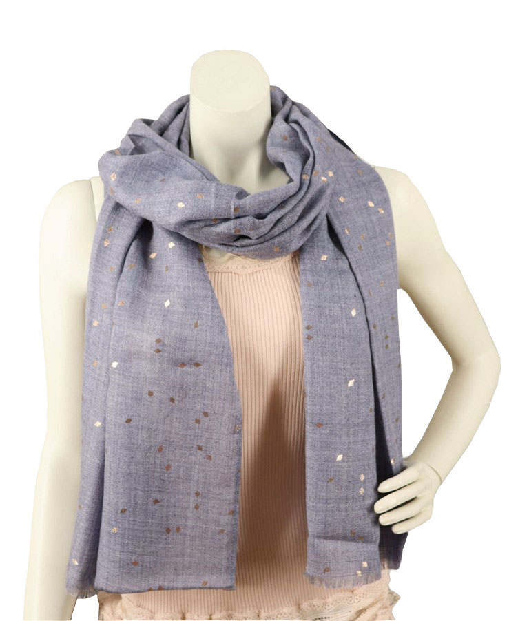 Passigatti  Tuch Schal jeansblau mit Viskose 100x200 cm