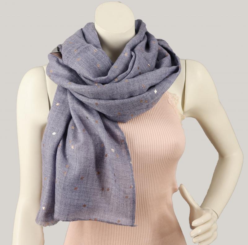 Passigatti Tuch Schal jeansblau mit Viskose   50cm x 200cm