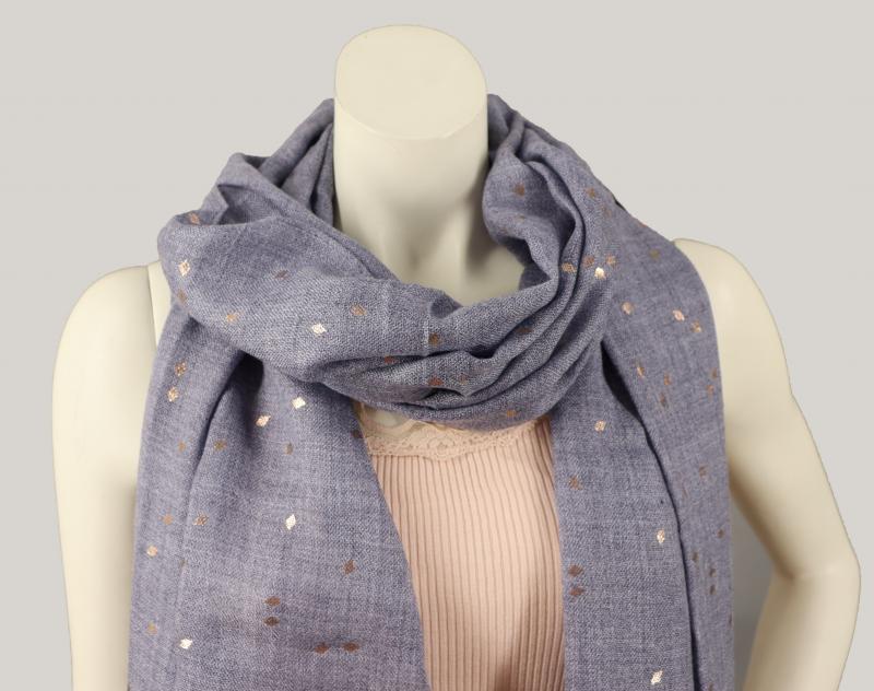 Passigatti Tuch Schal jeansblau mit Viskose   50cm x 200cm