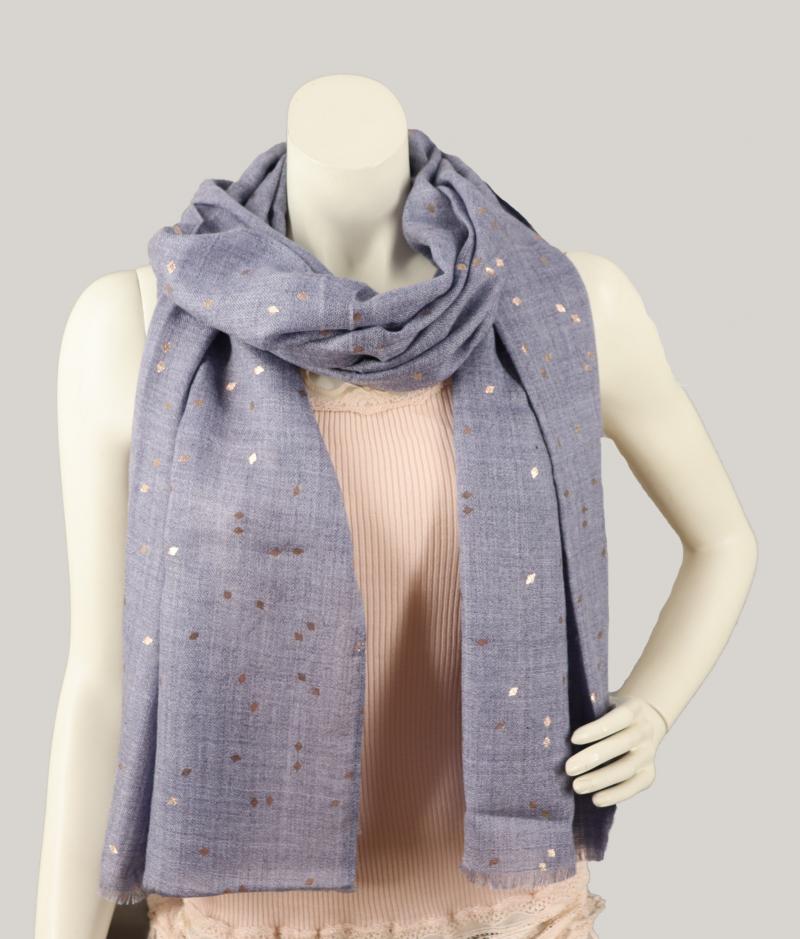 Passigatti Tuch Schal jeansblau mit Viskose   50cm x 200cm