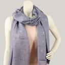 Passigatti Tuch Schal jeansblau mit Viskose   50cm x 200cm