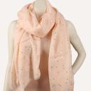 Passigatti Schal Tuch apricot mit Viskose und Glitzer 100 x 200 cm