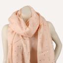 Passigatti Schal Tuch apricot mit Viskose und Glitzer 100 x 200 cm