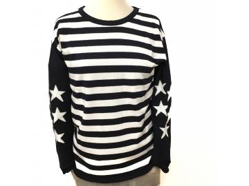 Zwillingsherz Pullover geringelt mit Baumwolle