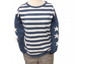 Zwillingsherz Pullover geringelt mit Baumwolle