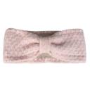 Zwillingsherz Stirnband rosa Grobstrick Ohrenschützer Winter Schleife mit Wolle Fleece gefüttert
