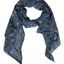 Italy Schal Tuch Loop blau jeansblau Paisleymuster Bunt Seide Baumwolle Herbst