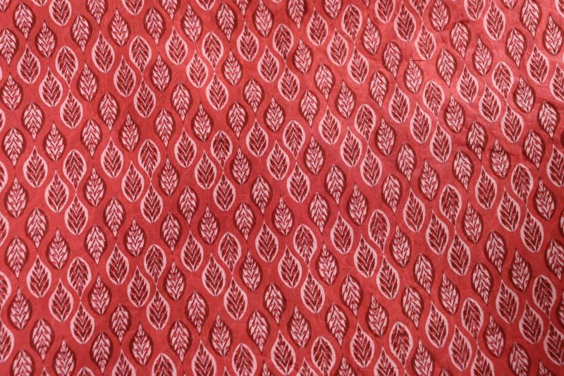 Italy Schal Tuch Loop Blätter rot rosa Seide Baumwolle  Neue Herbstfarben
