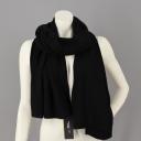 Zwillingsherz  Strickschal Schal Uni schwarz mit Kaschmir Wolle Winterschal