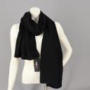 Zwillingsherz  Strickschal Schal Uni schwarz mit Kaschmir Wolle Winterschal