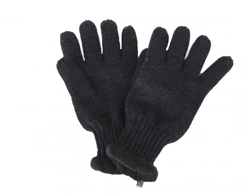 Handschuhe GRAU Strickhandschuhe Fingerhandschuhe gefüttert mit Fleece