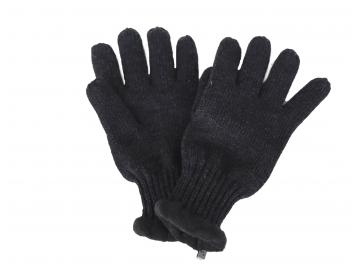Handschuhe GRAU Strickhandschuhe Fingerhandschuhe gefüttert mit Fleece