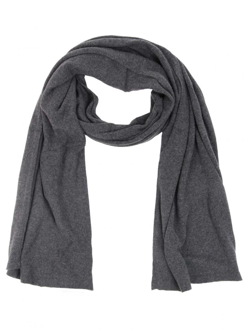 Zwillingsherz  Strickschal Schal Uni dunkelgrau mit Kaschmir Wolle Winterschal
