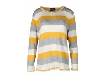 Zwillingsherz Pullover mit Kaschmir Wolle Größe M und L gelb/senf hellgrau weiß
