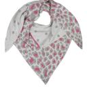 Zwillingsherz Dreieckstuch Schal Leo Punkte mit Baumwolle hellbeige pink taupe