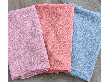 Italy Schal Tuch Loop Streublümchen Bunt Seide Baumwolle rosa, coral oder hellblau
