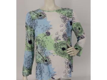 V. MILANO Italy Blusenshirt bunt mit Allover Print