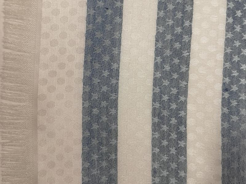 Tuch Schal Sterne Punkte Streifen aus Viskose und Seide leichte Qualität