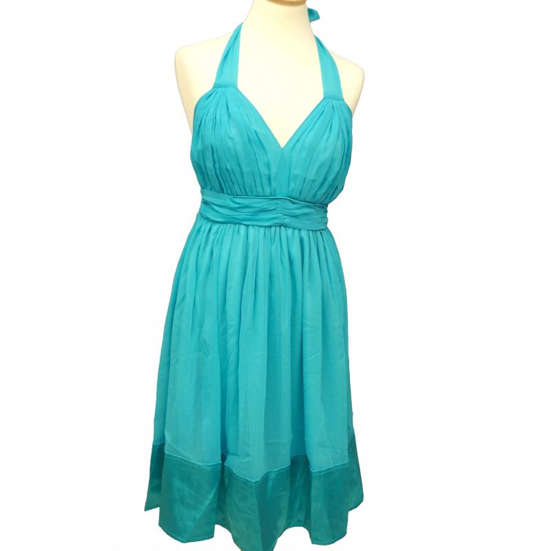 Laura Scott Sommerkleid Chiffon-Satin-Kleid türkis Größe 34 oder 36