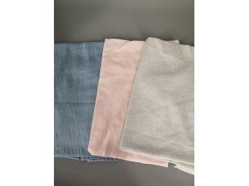 Italy Tuch Loop mit Seide und Baumwolle hellgrau hellblau oder rosa kleine Pünktchen