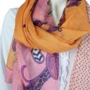 Passigatti Schal Tuch Farbe rosa bis orange