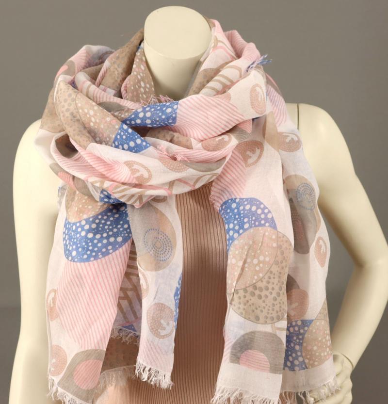 V.Milano Italy Tuch XXL weiß bunte Bubbles