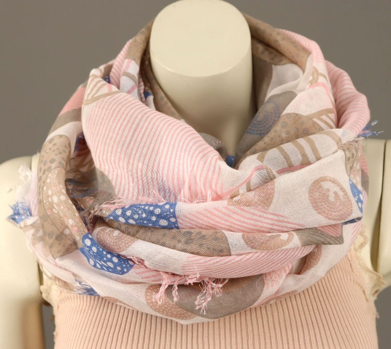 V.Milano Italy Tuch XXL weiß bunte Bubbles
