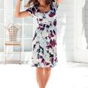 Kleid Jerseykleid bunt Blumen Viskose Größe 34 Sommerkleid weiß gelb türkis