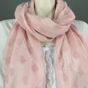 Italy Schal Tuch  Loop rosa oder hellblau Herzchen Seide Baumwolle