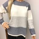 Zwillingsherz Pullover mit Wolle Kaschmir Blockstreifen Größe 36/38