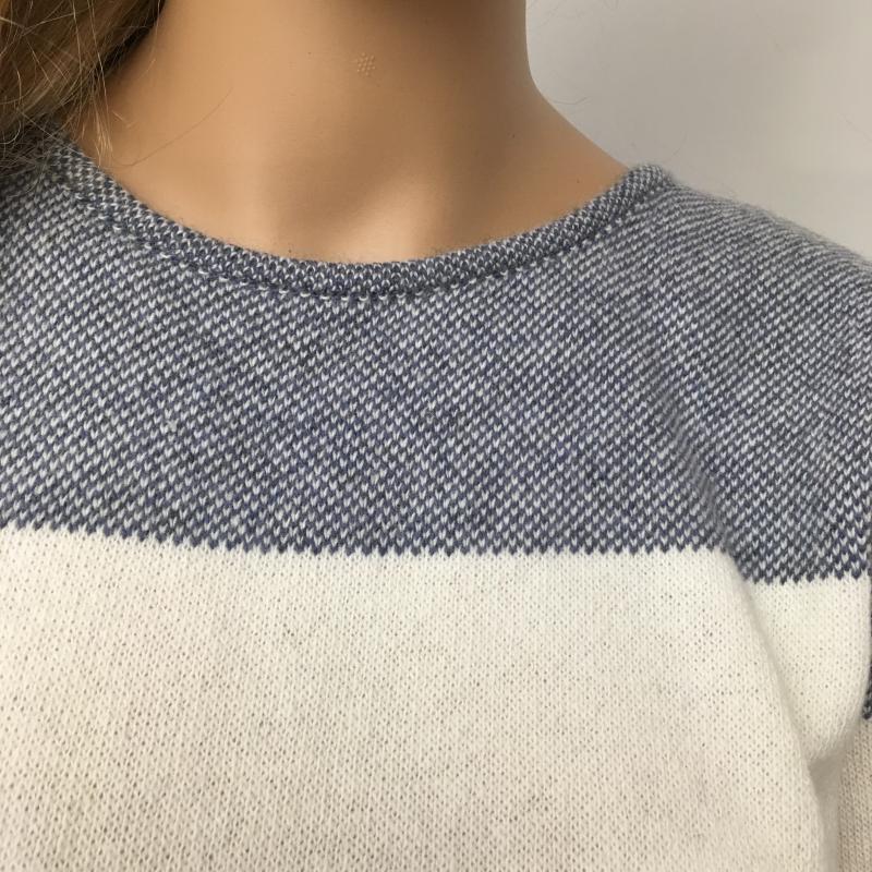 Zwillingsherz Pullover mit Wolle Kaschmir Blockstreifen Größe 36/38