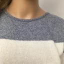 Zwillingsherz Pullover mit Wolle Kaschmir Blockstreifen Größe 36/38