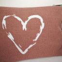 A-Zone Tasche Handtasche rosé mit Trageriemen und angesagtem Herzen Motiv