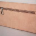 Tasche Clutch Schultertasche Handtasche Umhängetasche peach weiß