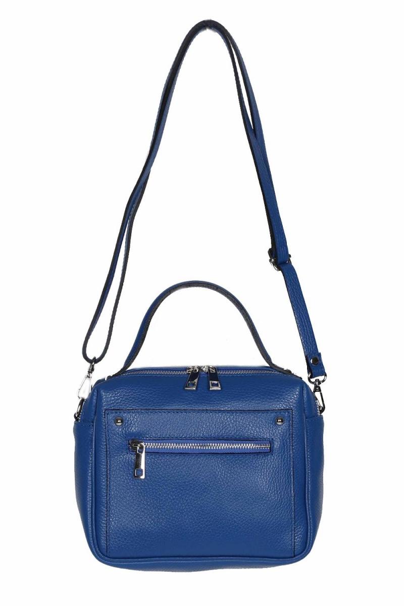 Tasche Henkeltasche Ledertasche im Crossbody Look in Royalblau oder Fuchsia