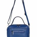 Tasche Henkeltasche Ledertasche im Crossbody Look in Royalblau oder Fuchsia