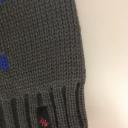 SAMAYA Strickmütze dunkelgrau mit eingestricktem Stern in Blau