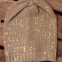 SAMAYA Strickmütze beige mit Glitzer