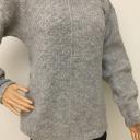 Zwillingsherz Pullover mit Wolle Strickpullover Gr. M 38 40 grau
