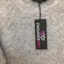 Zwillingsherz Pullover mit Wolle Strickpullover Gr. M 38 40 grau
