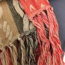 Passigatti Schal Winterschal Webschal Beige Braun Koralle Wolle Baumwolle