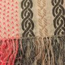 Passigatti Schal Winterschal Webschal Beige Braun Koralle Wolle Baumwolle