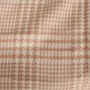 Samaya Schal Winterschal Wollweiß Rosé mit Hahnentritt und Fransen