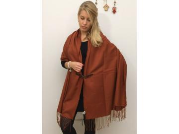 A-Zone Poncho Schal  XXL  mit Karabiner Verschluss und  Fransen