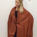 A-Zone Poncho Schal  XXL  mit Karabiner Verschluss und  Fransen